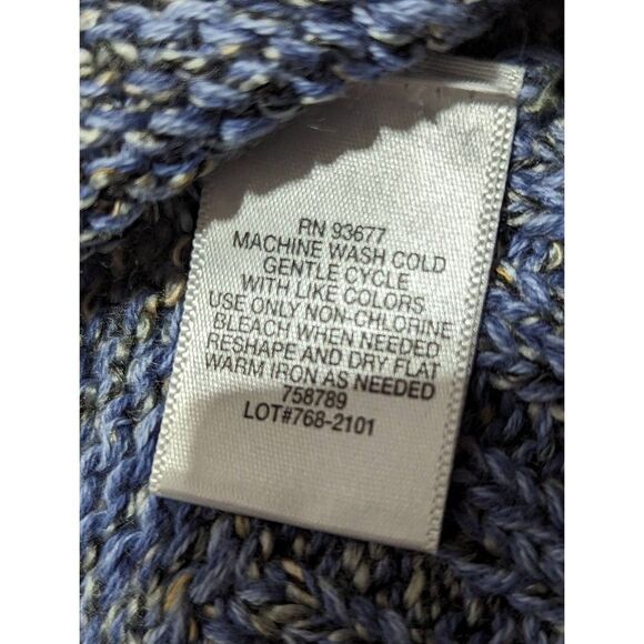 Liz Claiborne Women's Blue Marble 1/4 Zip Sweater Size PL - Picture 5 of 5